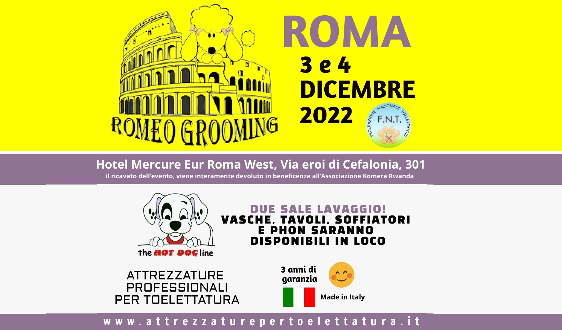 ROMEO GROOMING roma 2022 the hot dog line attrezzatura per toelettatura