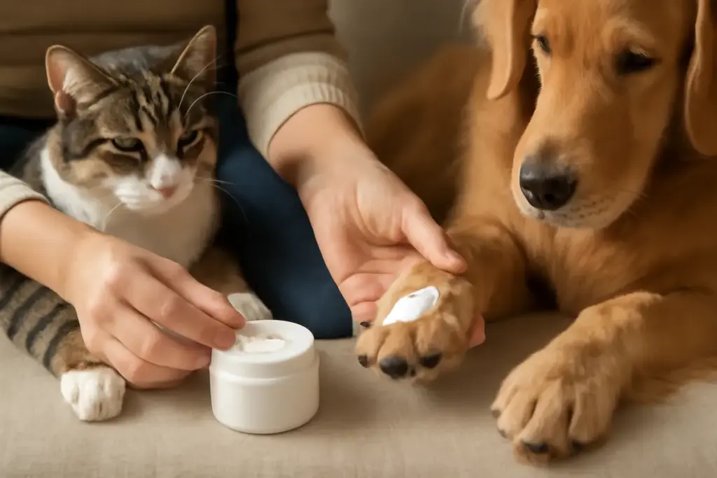 Creme protettive per le zampe di cani e gatti: la guida pratica all’applicazione corretta