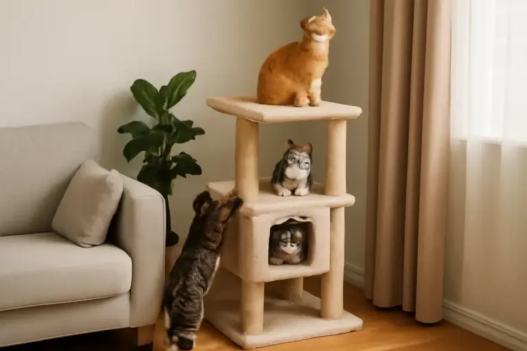 I vantaggi del tiragraffi multipiano per gatti domestici: spazio, divertimento e meno danni in casa