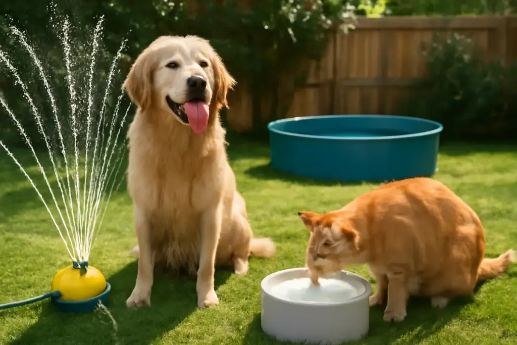 Giochi d’acqua per animali domestici: scopri le proposte che migliorano le giornate più calde