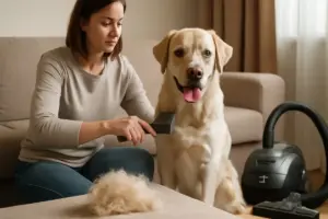 Come gestire la muta stagionale del pelo nei cani? I passaggi pratici che limitano la perdita in casa